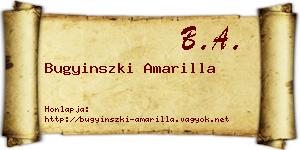 Bugyinszki Amarilla névjegykártya